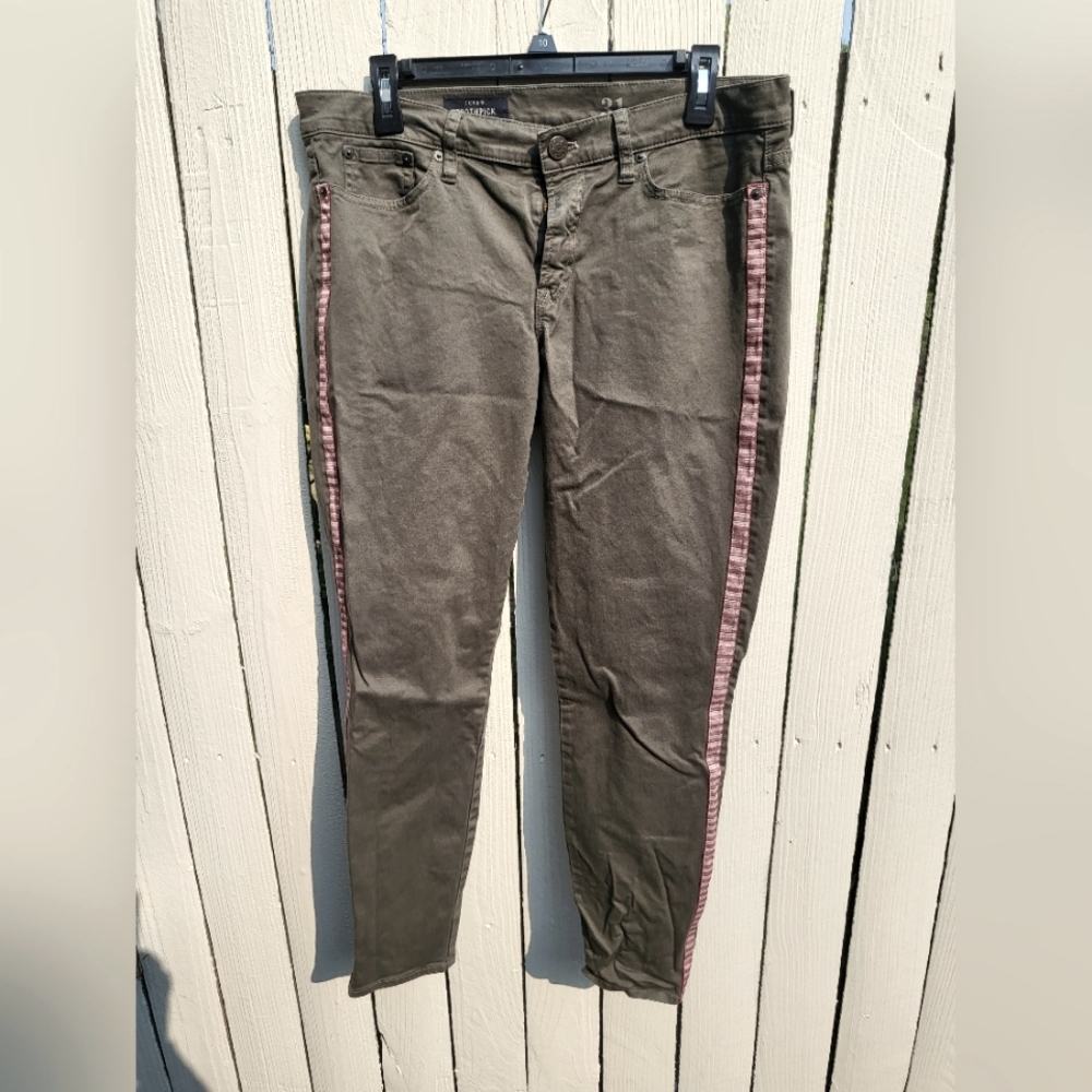 JCrew military style toothpick jeans